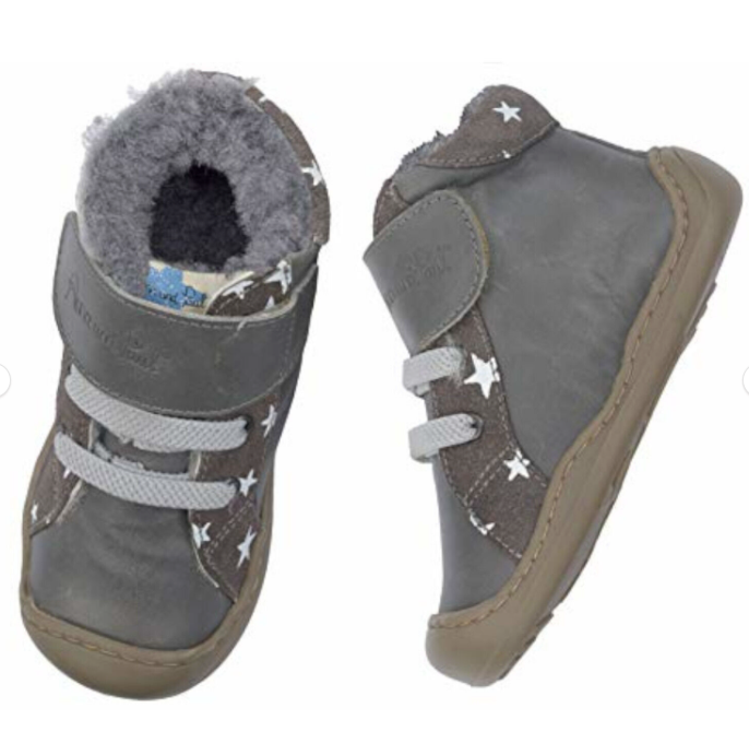 Anna und Paul Outdoor Lauflernschuhe grau Lammfell 24 Lederschuhe Kinderschuhe