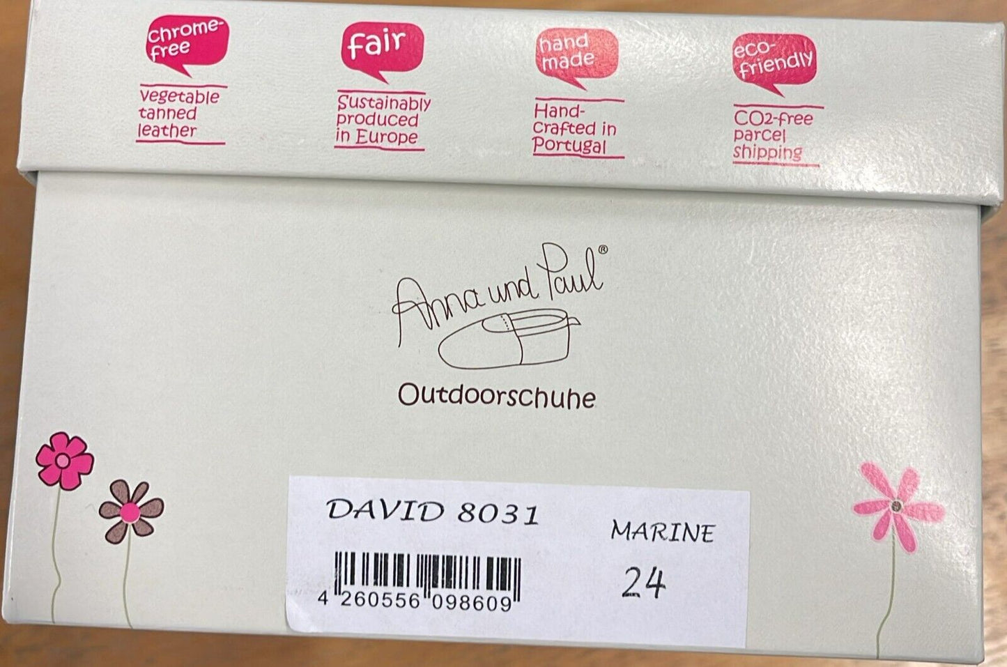 Anna und Paul Krabbelschuhe Outdoor Aus Leder - David 8031 - 24 Marine