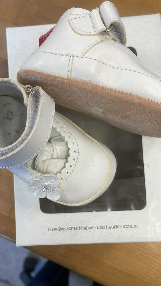 Anna und Paul Lauflernschuhe Krabbelschuhe Cinderella White - XS 16