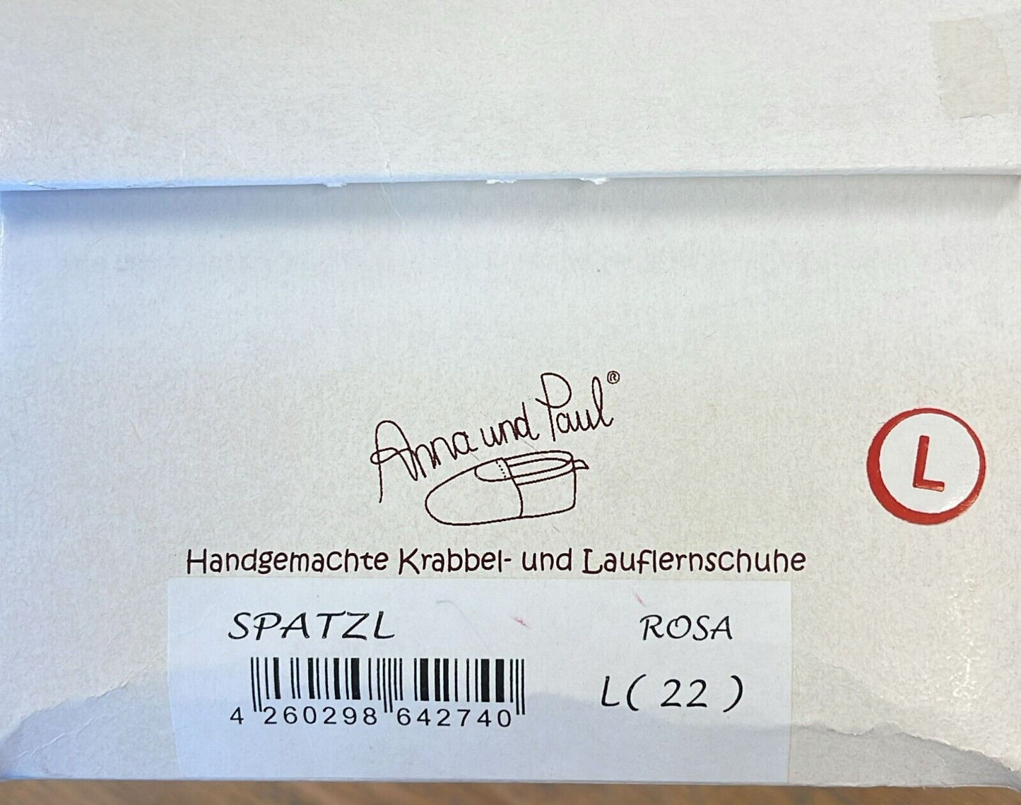 Anna und Paul Krabbelschuhe Aus Leder - Spatzl Rosa L 22