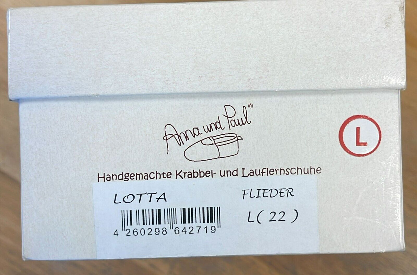 Anna und Paul Lauflernschuh - Krabbelschuh Aus Leder Lotta Flieder L 22