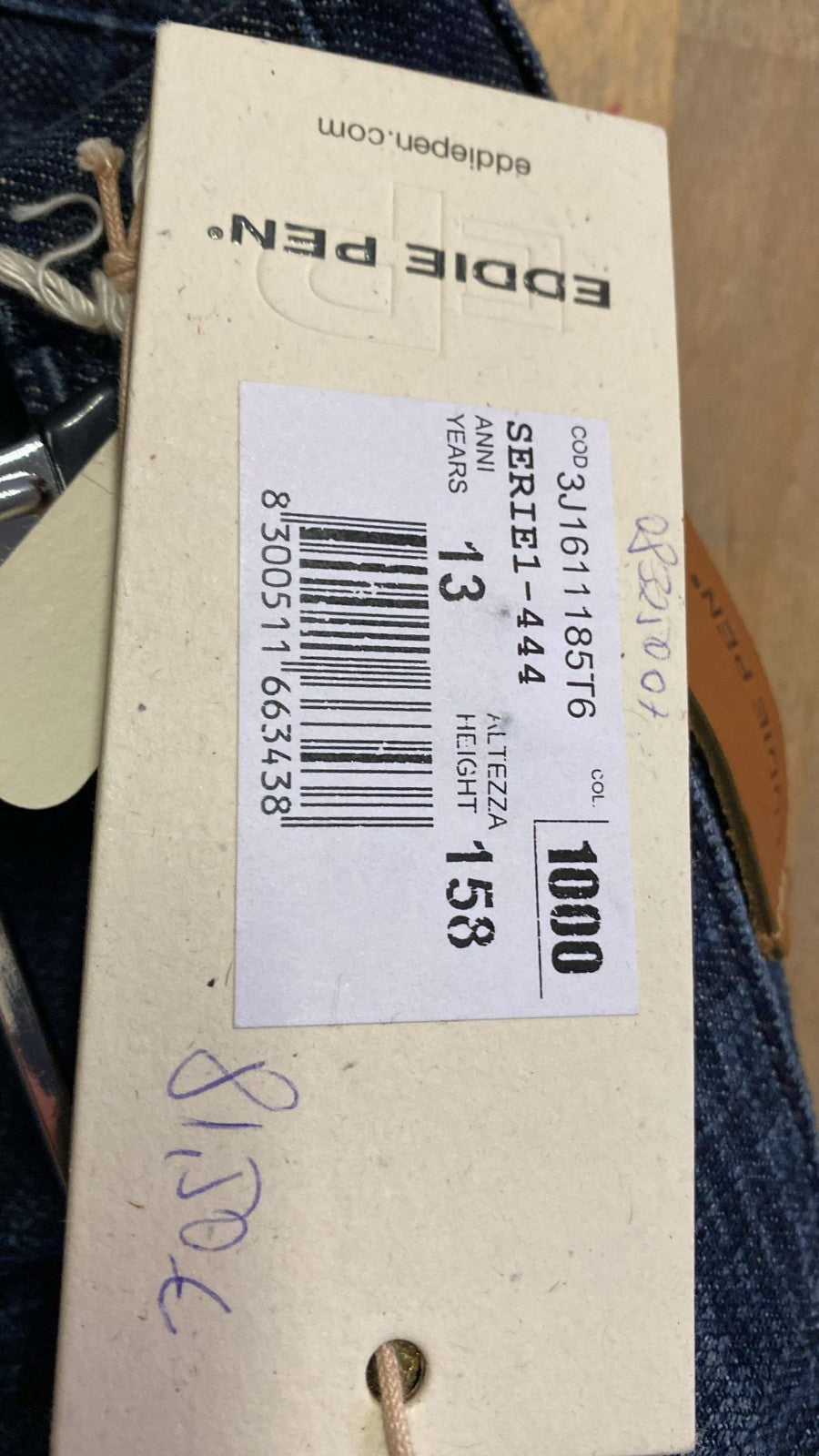Eddie Pen Jeans mit Stretch Mädchen 158 Straight Leg Neu mit Etikett