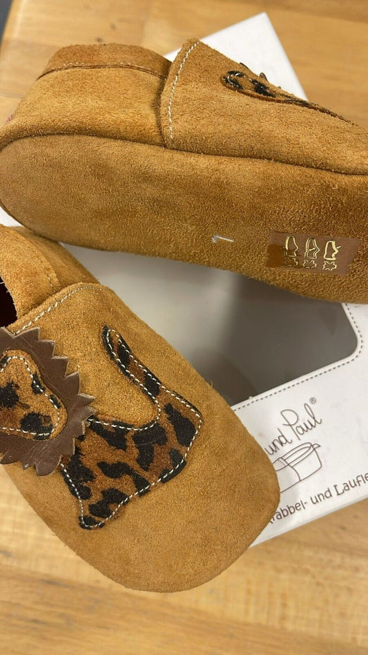 Anna und Paul Lauflernschuh - Krabbelschuh Aus Leder - Leo 1299 Wild Camel - L22