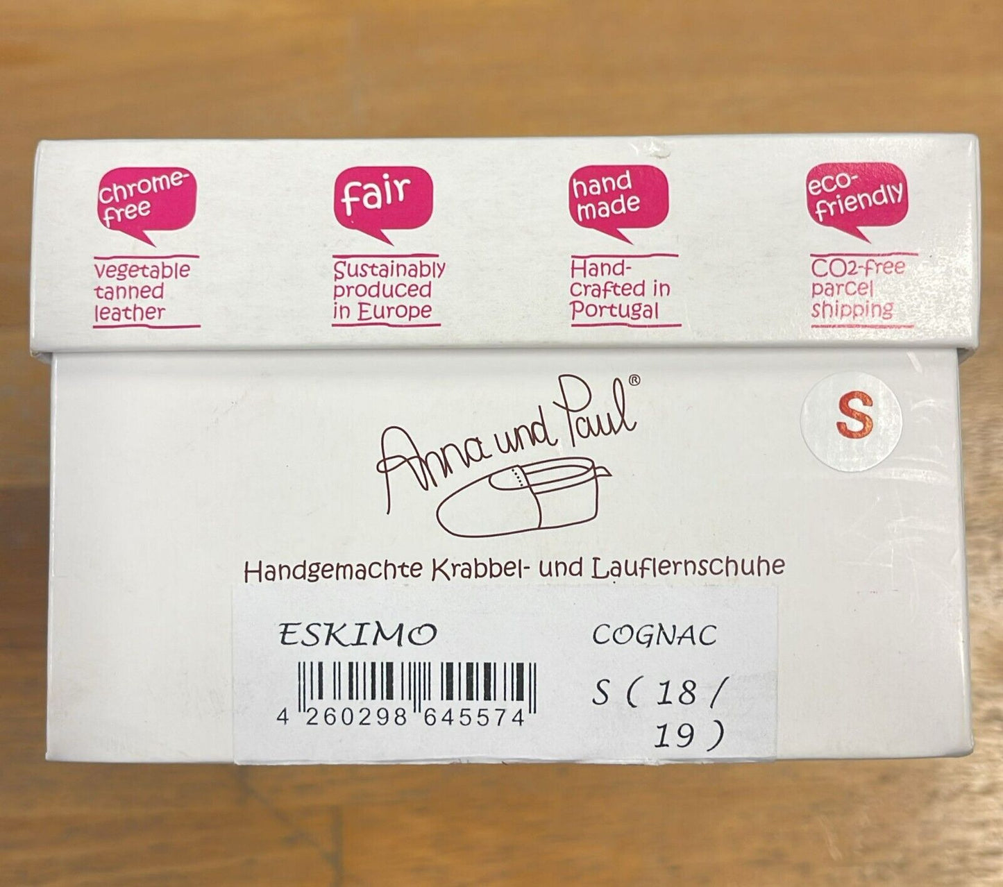 Anna und Paul Eskimo Boot gefüttert Gummisohle Leder Lammfell 18-19 Braun