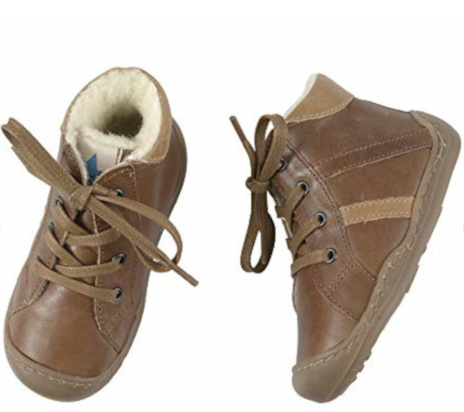 Anna und Paul Krabbelschuhe Leder gefüttert Gummisohle braun 26 Kinderschuhe