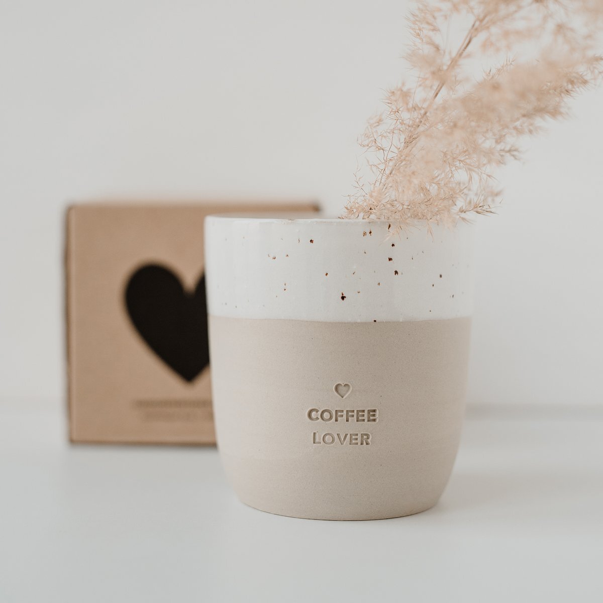 EULENSCHNITT Becher Coffee Lover aus Steingut