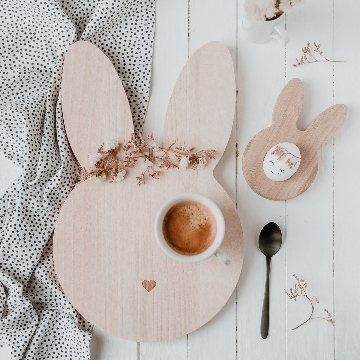 EULENSCHNITT Frühstücksbrettchen Hase