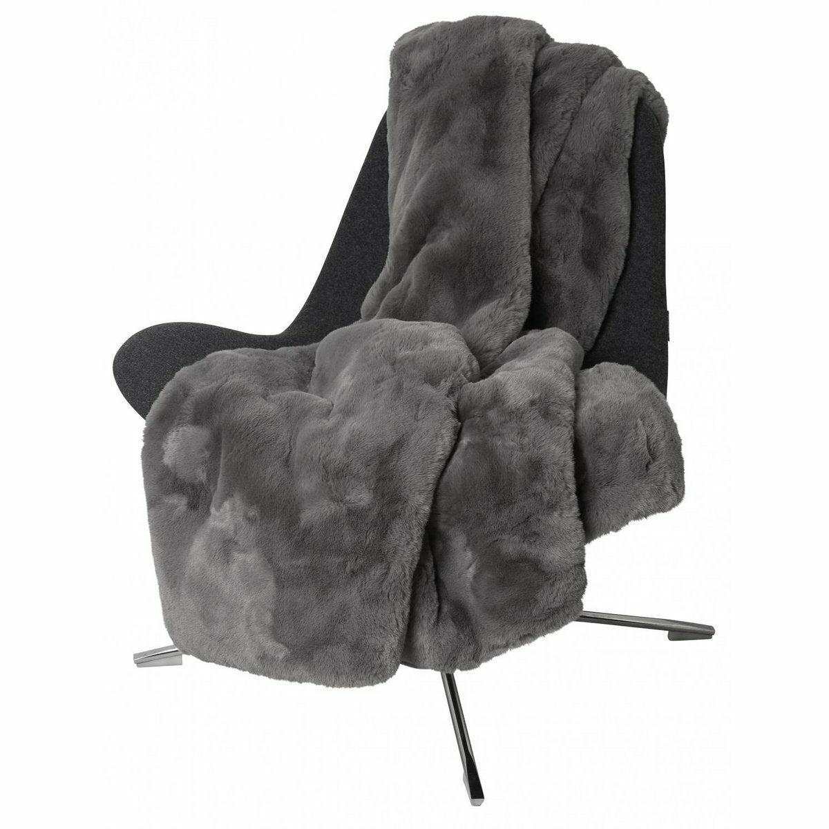 Kuscheldecke Plüschdecke Tagesdecke Wohnzimmer Decke 180 cm Grau