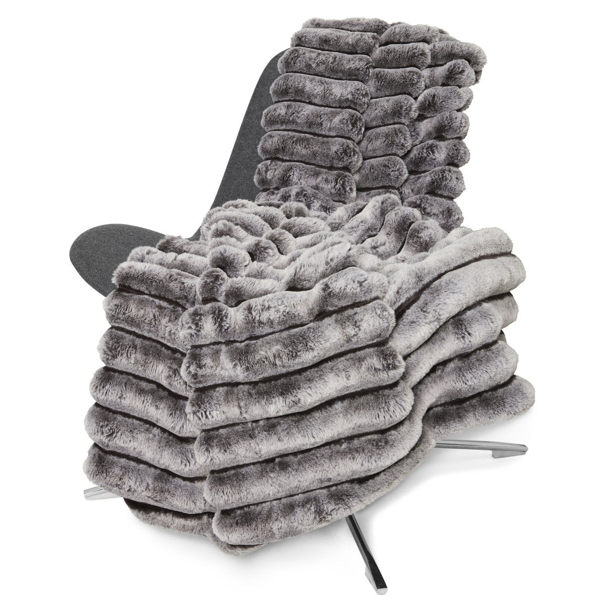 Kuscheldecke Plüschdecke Tagesdecke Wohnzimmer Decke 180 cm Silber