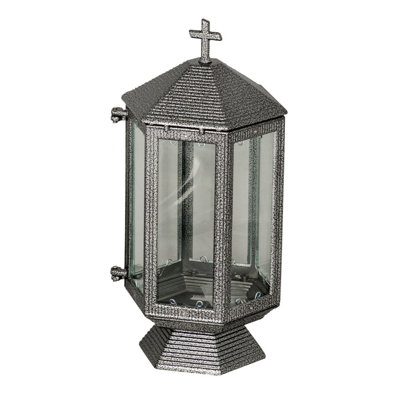 Grablaterne „Auralis Chrome“ – Aluminium, Martelé-Chrome, 31,5 × 14 cm