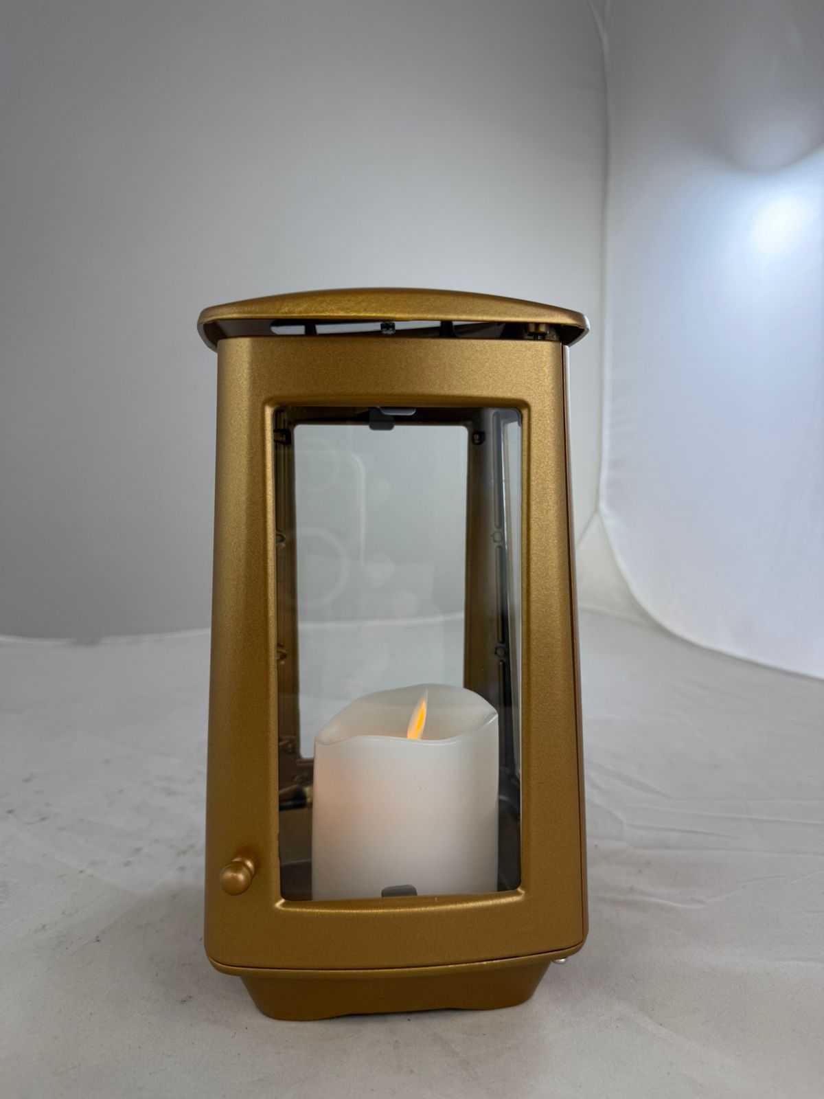 Grablaterne „Lunaris Bronze“ – Aluminium & Glas, New Bronze, 25 × 14 cm