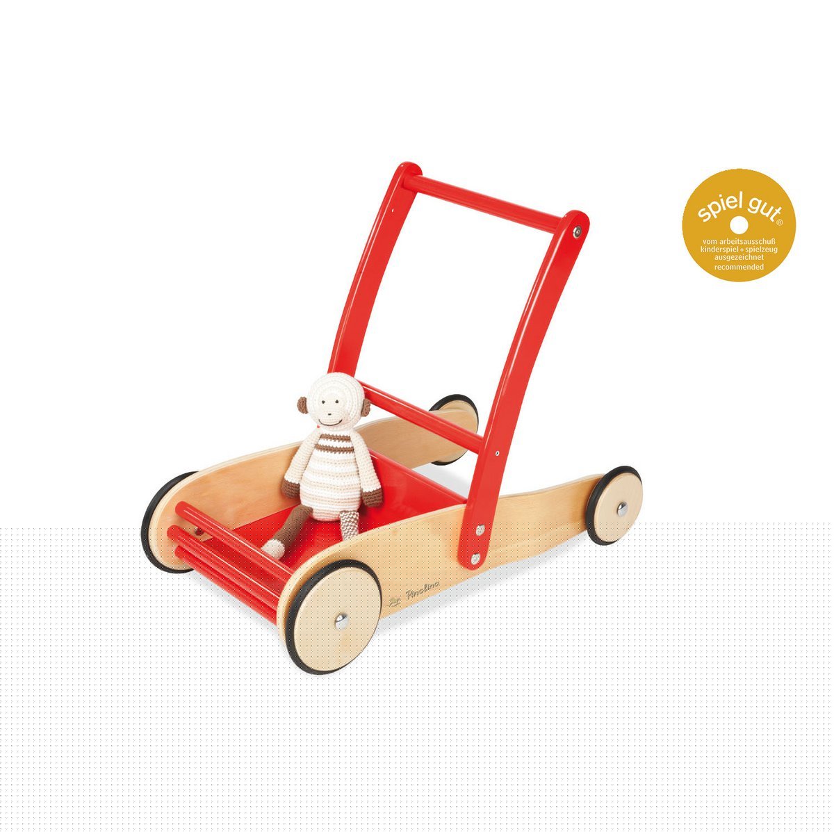 Lauflernwagen aus Holz 'Uli', rot