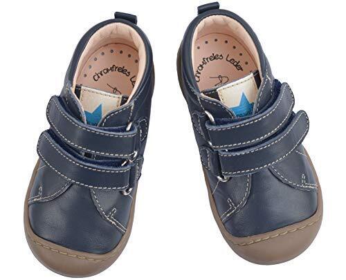  Anna und Paul  handgemachte Outdoorschuhe Klettverschluss David Marine 27