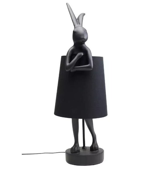 Kare Tischleuchte Tischlampe Animal Rabbit Matt Schwarz 68cm 53473 Lampe