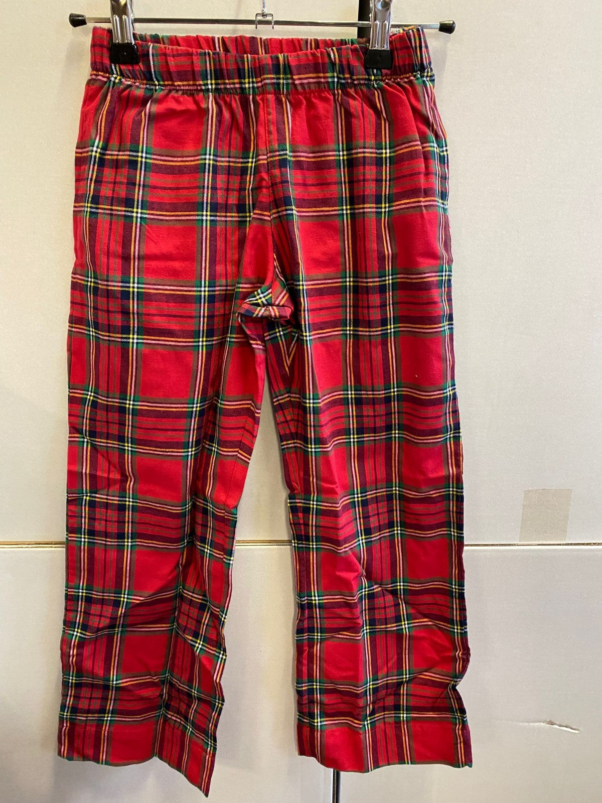 Louis & Luisa Mädchen Pyjama rot kariert 100 % Baumwolle, Gr 92/98 NEU