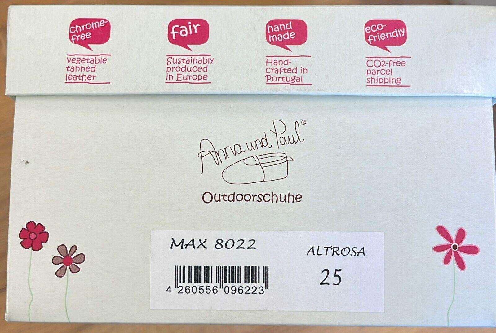 Anna und Paul Krabbelschuhe Outdoor Aus Leder - Max 8022  - Altrosa  - 25