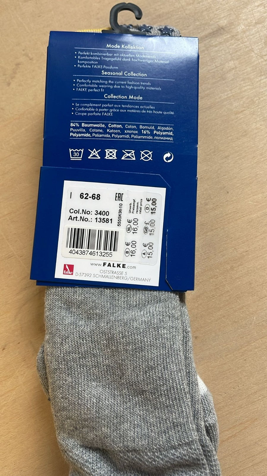 Falke Baby Kinder Strumpfhose Blau 62-68 NEU Stopper Noppen, Antirutsch