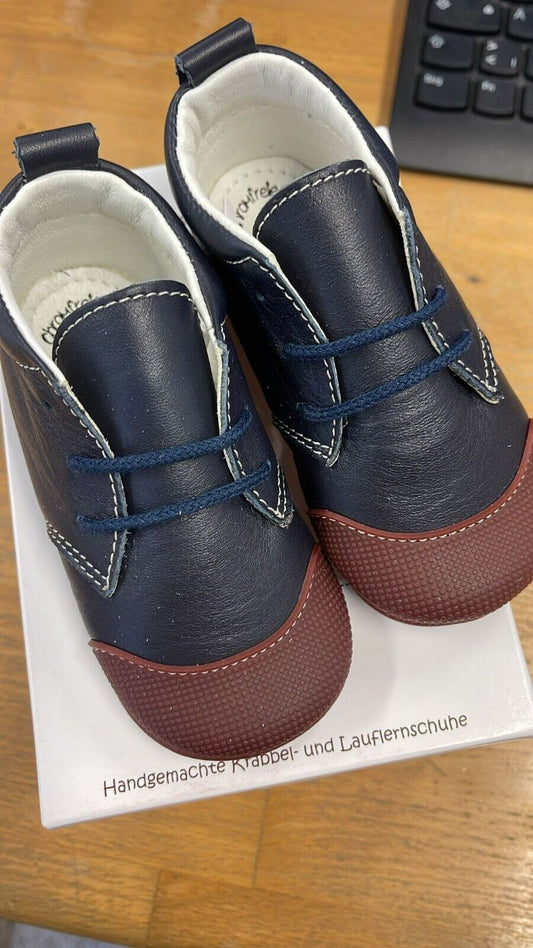 Anna und Paul Krabbelschuhe Outdoor Aus Leder - Robbi 1264 Marine M 20-21