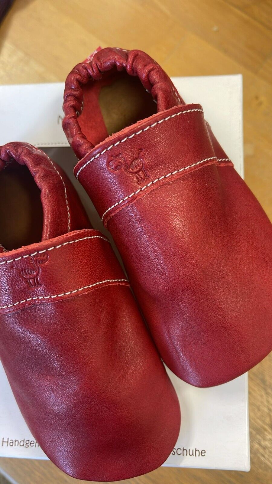 Anna und Paul Lauflernschuh - Krabbelschuh Aus Leder - Uni 1090 Rubin - L 22