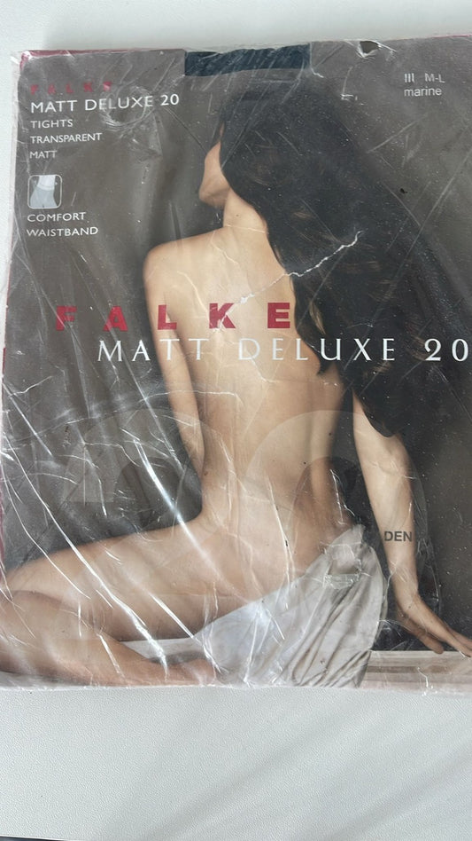 FALKE Damen Matt Deluxe 20 Strumpfhose M-L Farbe Marine
