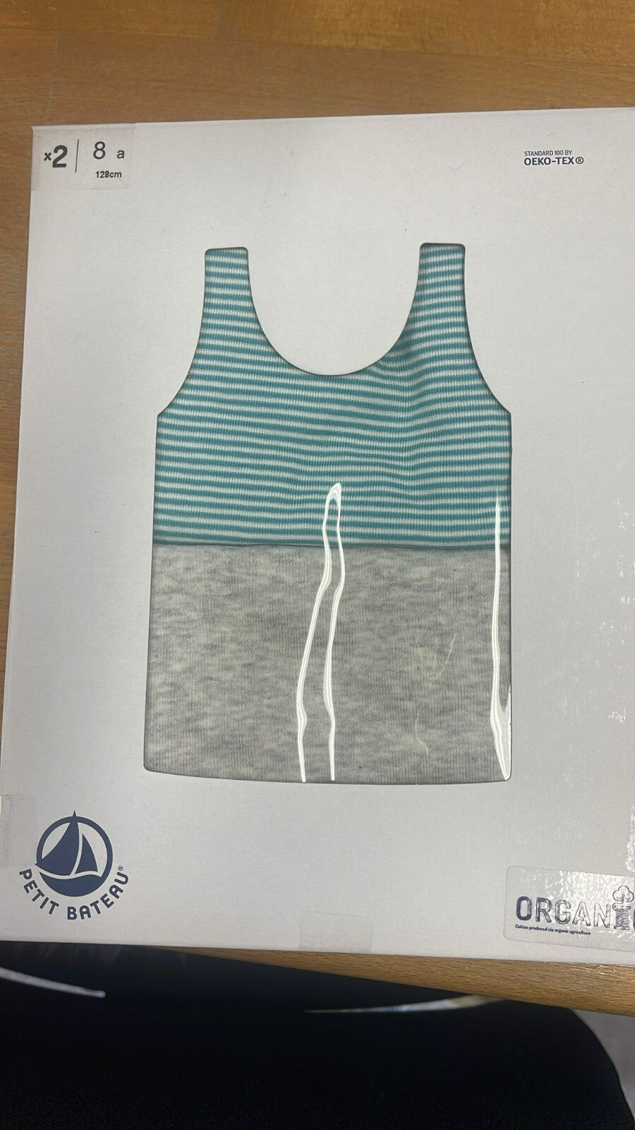 Petit Bateau - Kinder Unterhemden - 2er Set - 8 Jahre 128 cm Neu OVP