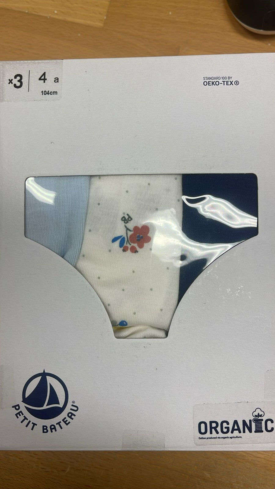 Petit Bateau 3er Set Unterhosen Neu 4 Jahre 104 Neu OVP