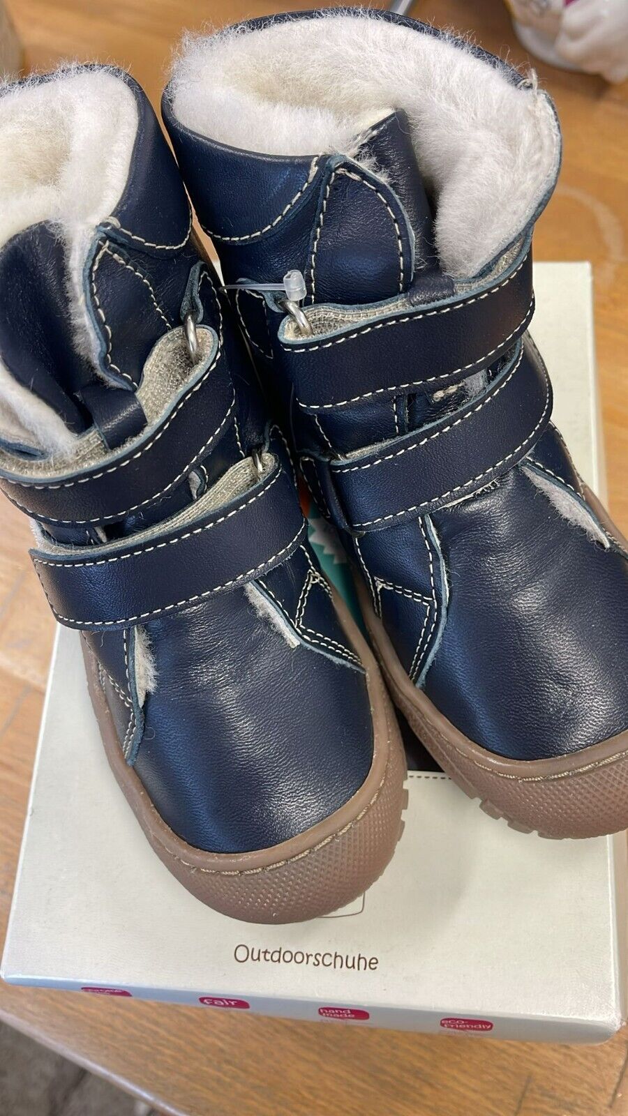 Anna und Paul Krabbelschuhe Outdoor  Gefüttert Aus Leder Till 8030 - 25 Marine