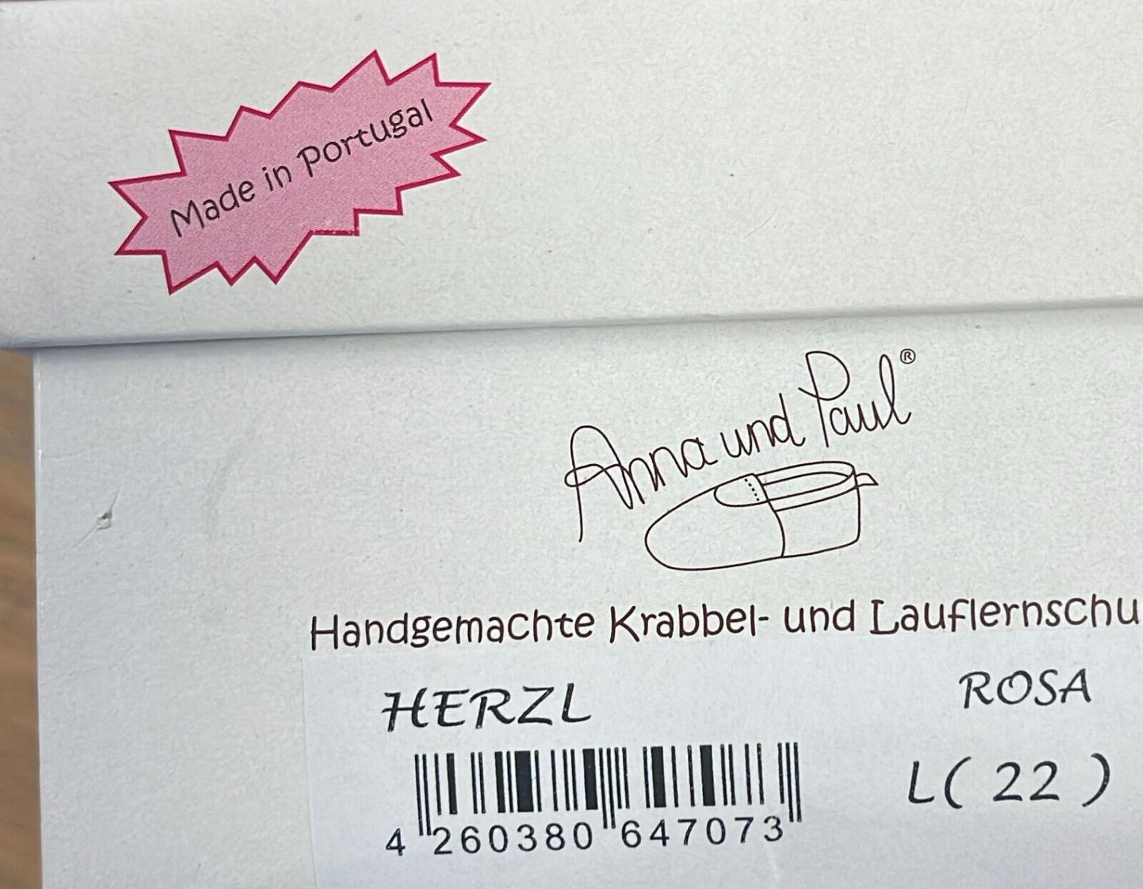 Anna und Paul Krabbelschuhe Aus Leder - Herzl Rosa L 22