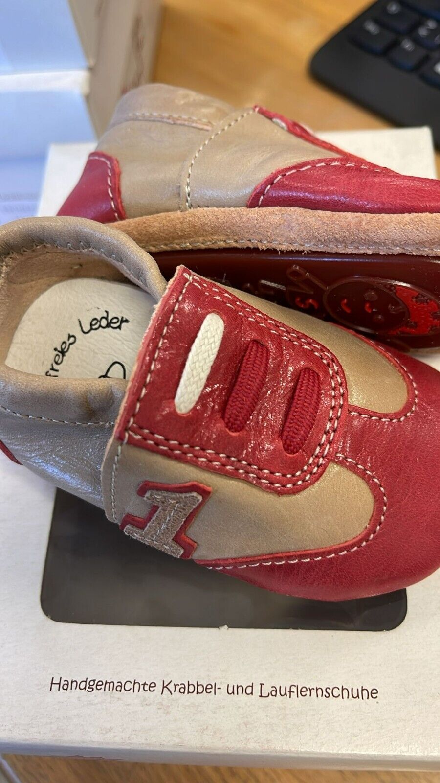 Anna und Paul Lauflernschuhe Nummer 1 Erdbeer S 18-19