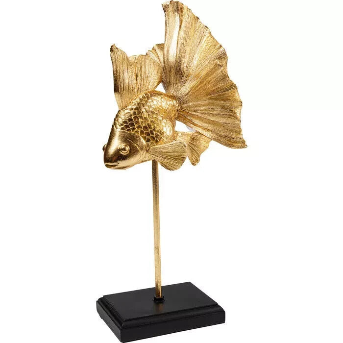 Kare Deko Objekt Betta Fish 45 cm Gold Dekofigur Designfigur Dekoration