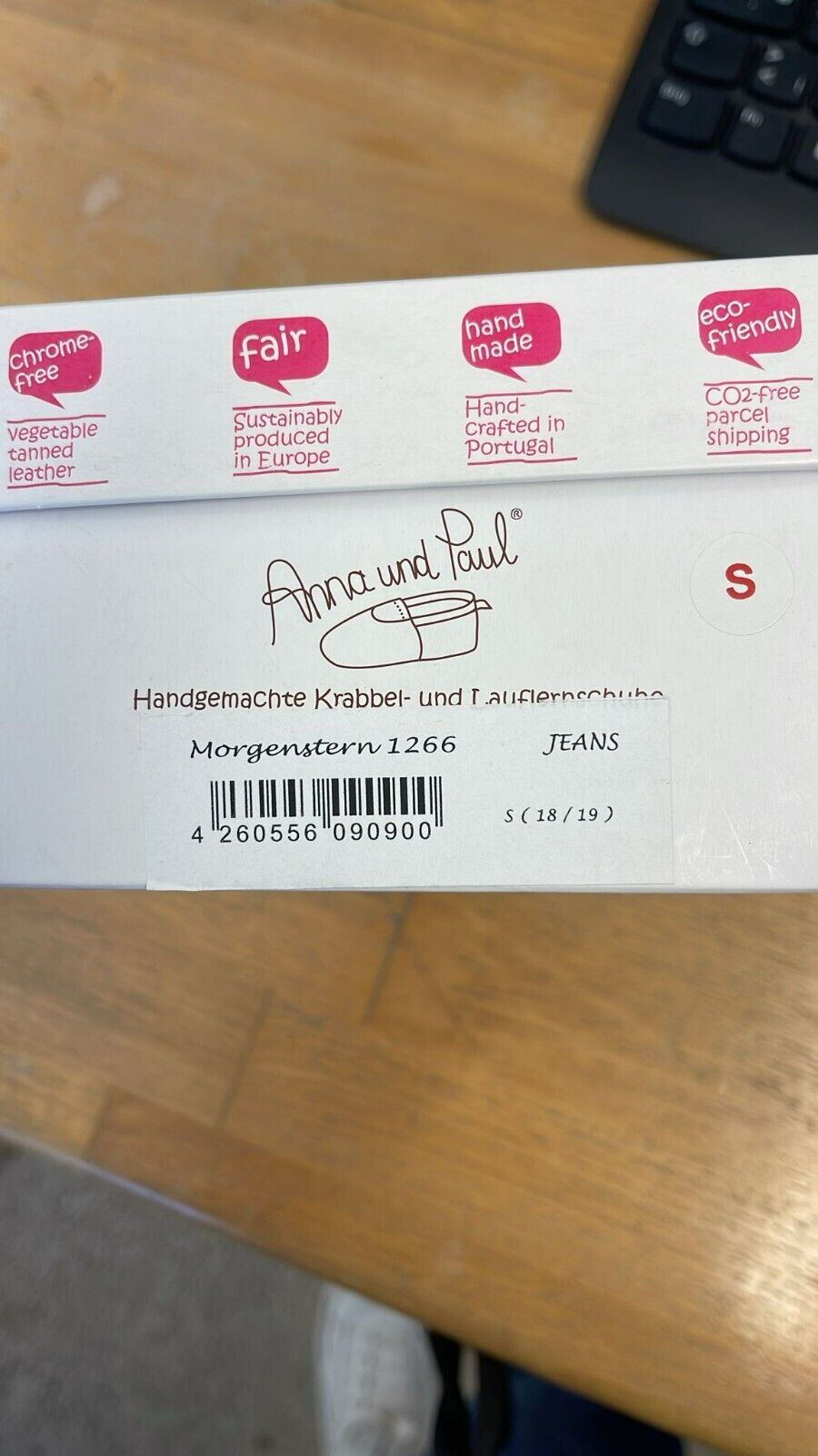 Anna und Paul Krabbelschuhe Outdoor Aus Leder - Morgenstern 1266 Jeans S 18-19