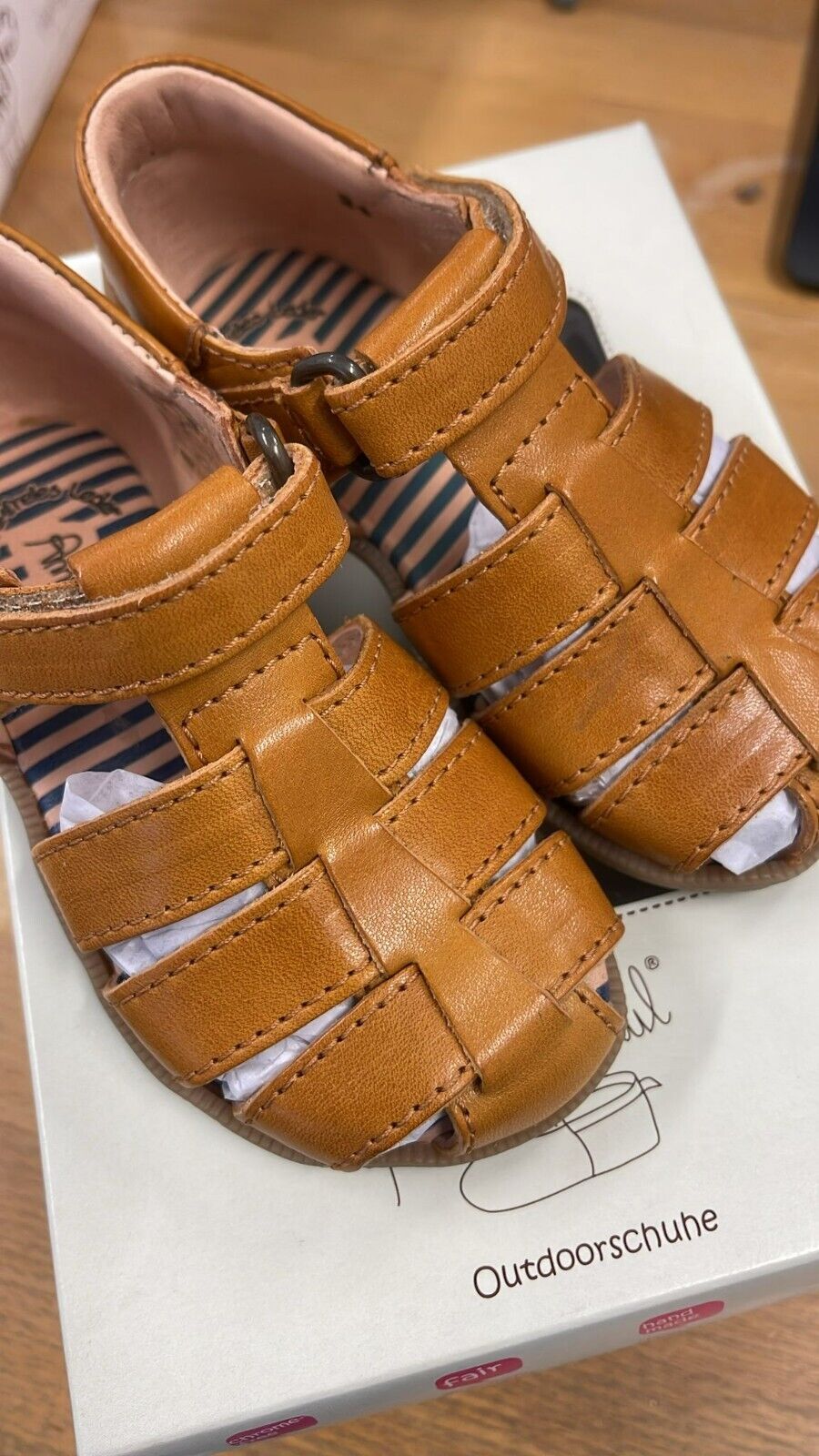 Anna und Paul Sandalen Kinder  Outdoor Leder - Pauli 8026 - Mais - 24