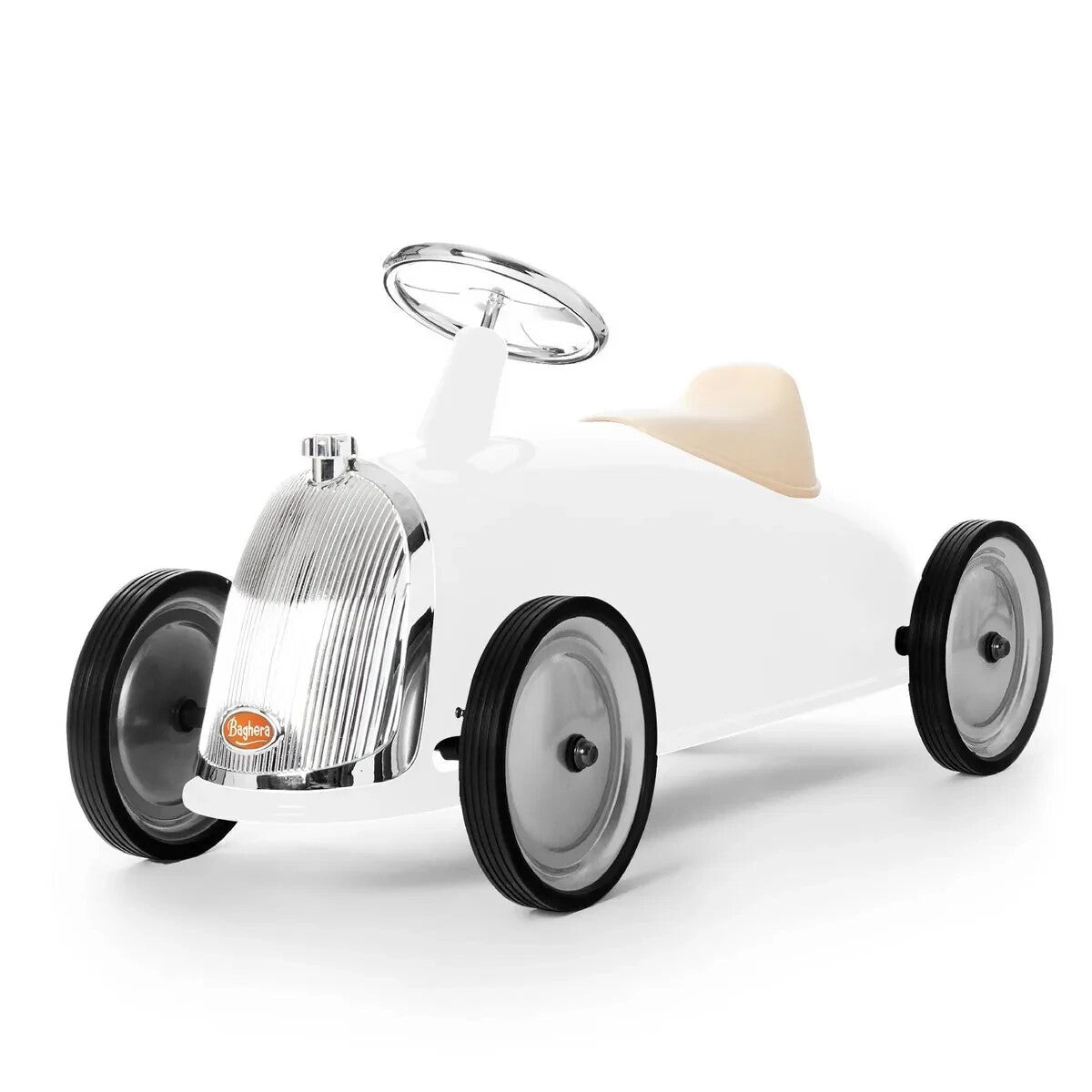 Rutschauto Baghera Flitzer Metal Kinder Laufauto mit Gummireifen 90cm Weiß