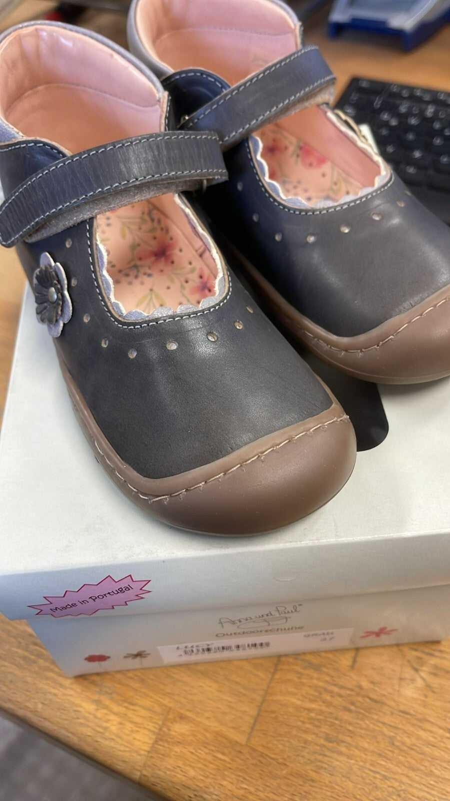 Anna und Paul Sandalen Outdoor Aus Leder - Lucy - Grau - 27