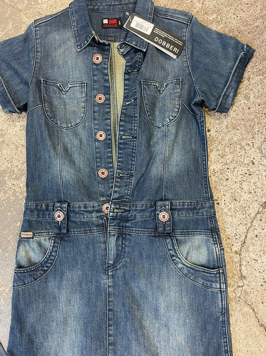 Dobber Jeans Einteiler geknöpft 164 Neu mit Etikett