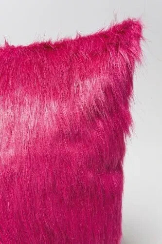 1x KARE Kissen Colore Fur (47x47cm) PINK Dekokissen Retro Kissen
