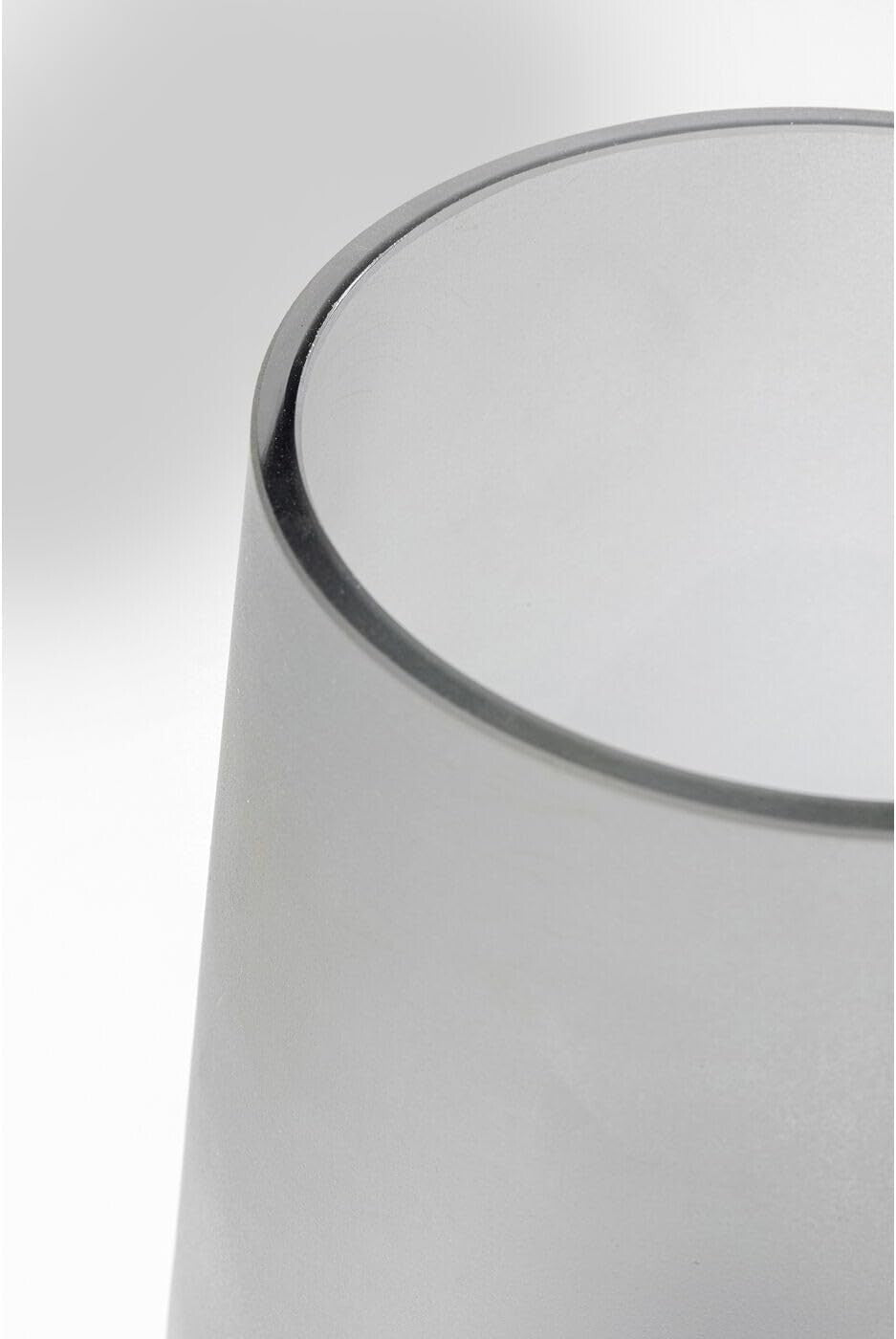 Kare Design Vase Noble Ring, Grau, Deko Vase, Stahl Verzierung 26x16x16 cm
