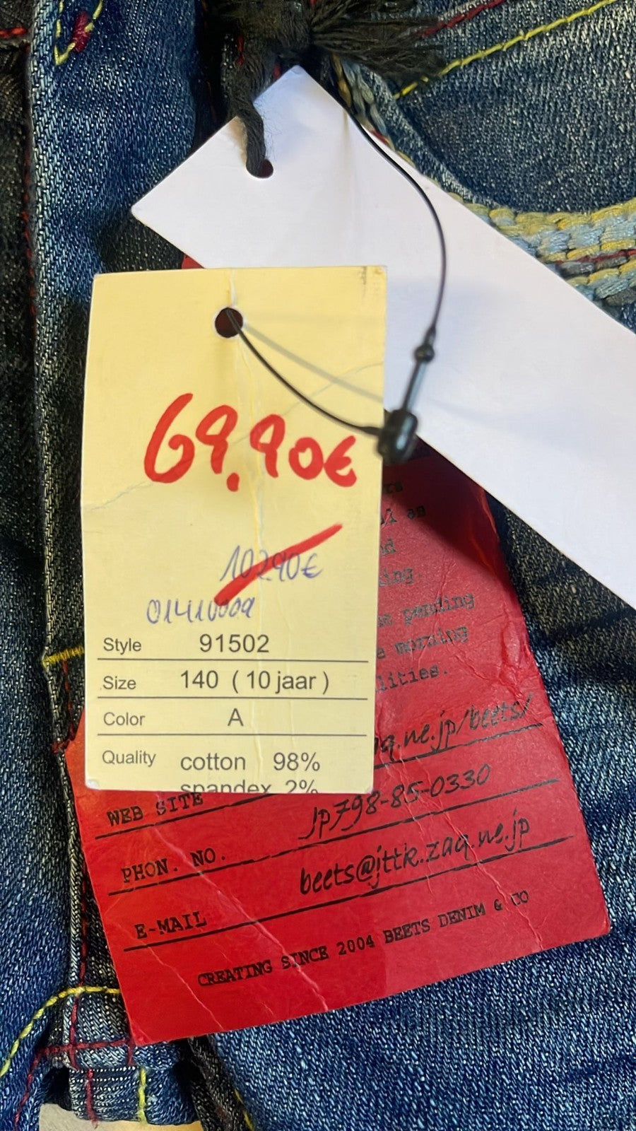 Jeans Beets 140 Straight Leg für Mädchen Neu mit Etikett