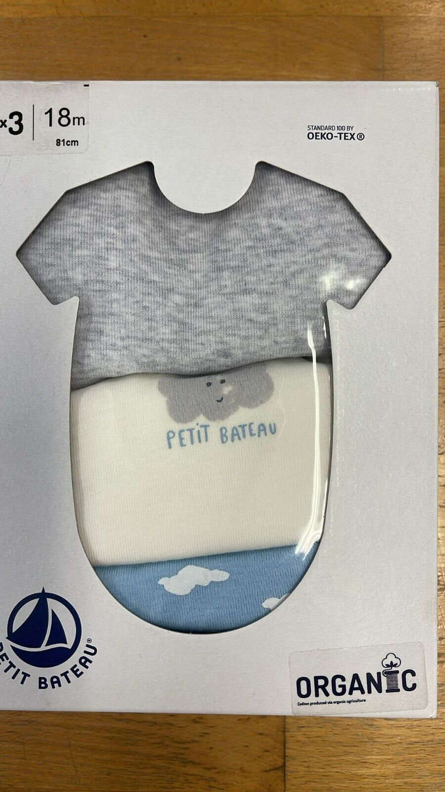 Petit Bateau Kurzämelige Bodys 3er Set Baumwolle 18 Monate 81 cm