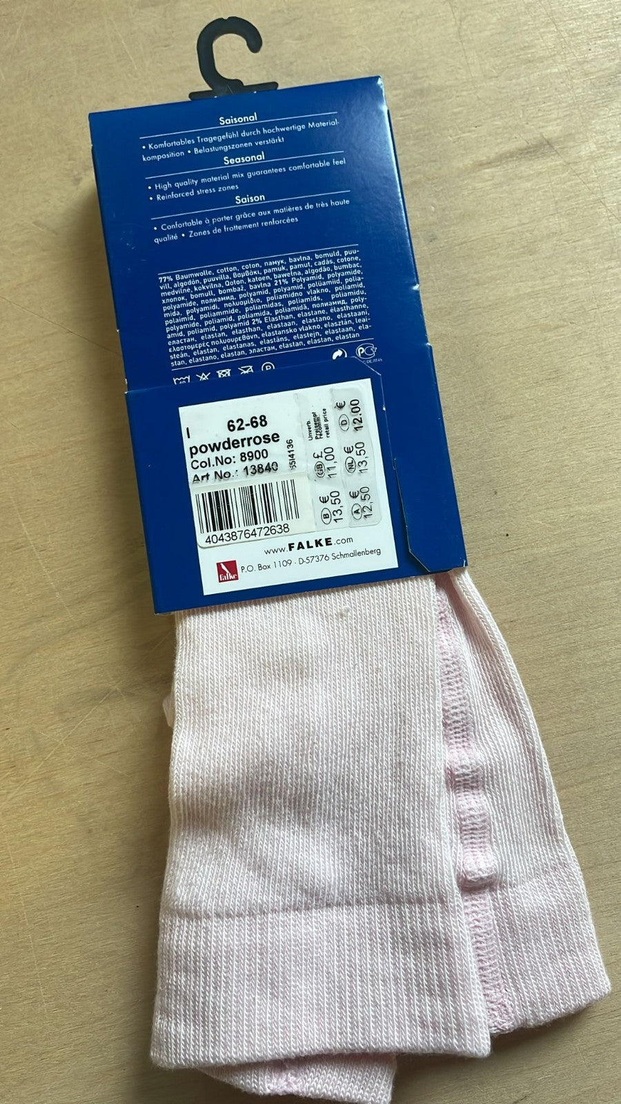 Falke Baby Kinder Strumpfhose Rosa/Weis 62-68 NEU