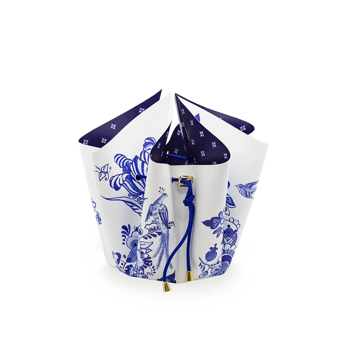 Bogenvase Faltvase Klappvase SMALL DELFT BLUE Designervase 25 cm