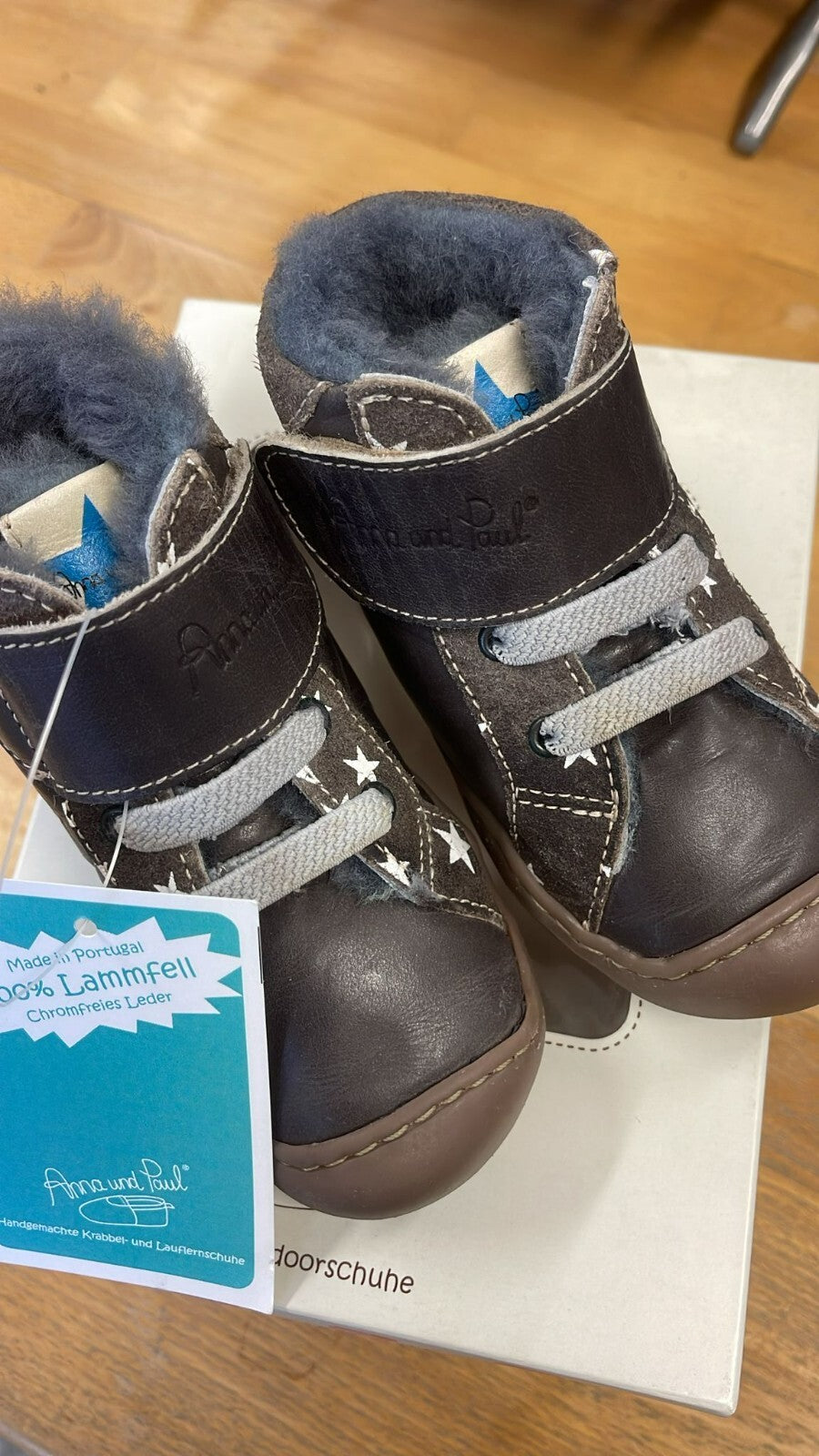 Anna und Paul Lederschuhe Kinderschuhe Niki Marine 22