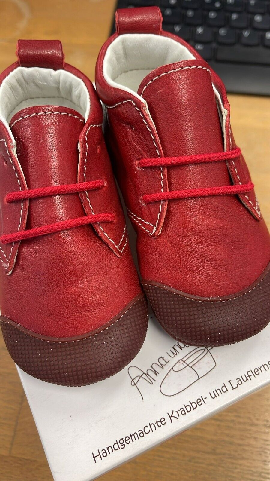 Anna und Paul Krabbelschuhe Outdoor Aus Leder - Robbi 1298 Lipstick S 18-19