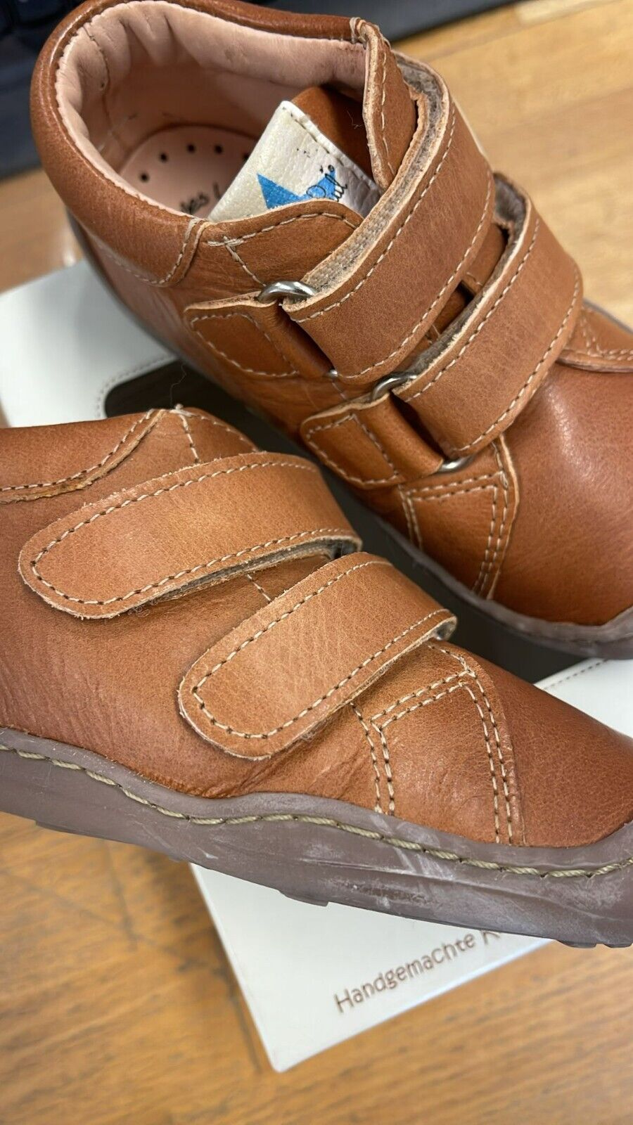Anna und Paul Krabbelschuhe Outdoor Aus Leder - David 8031 - 23 Cognac