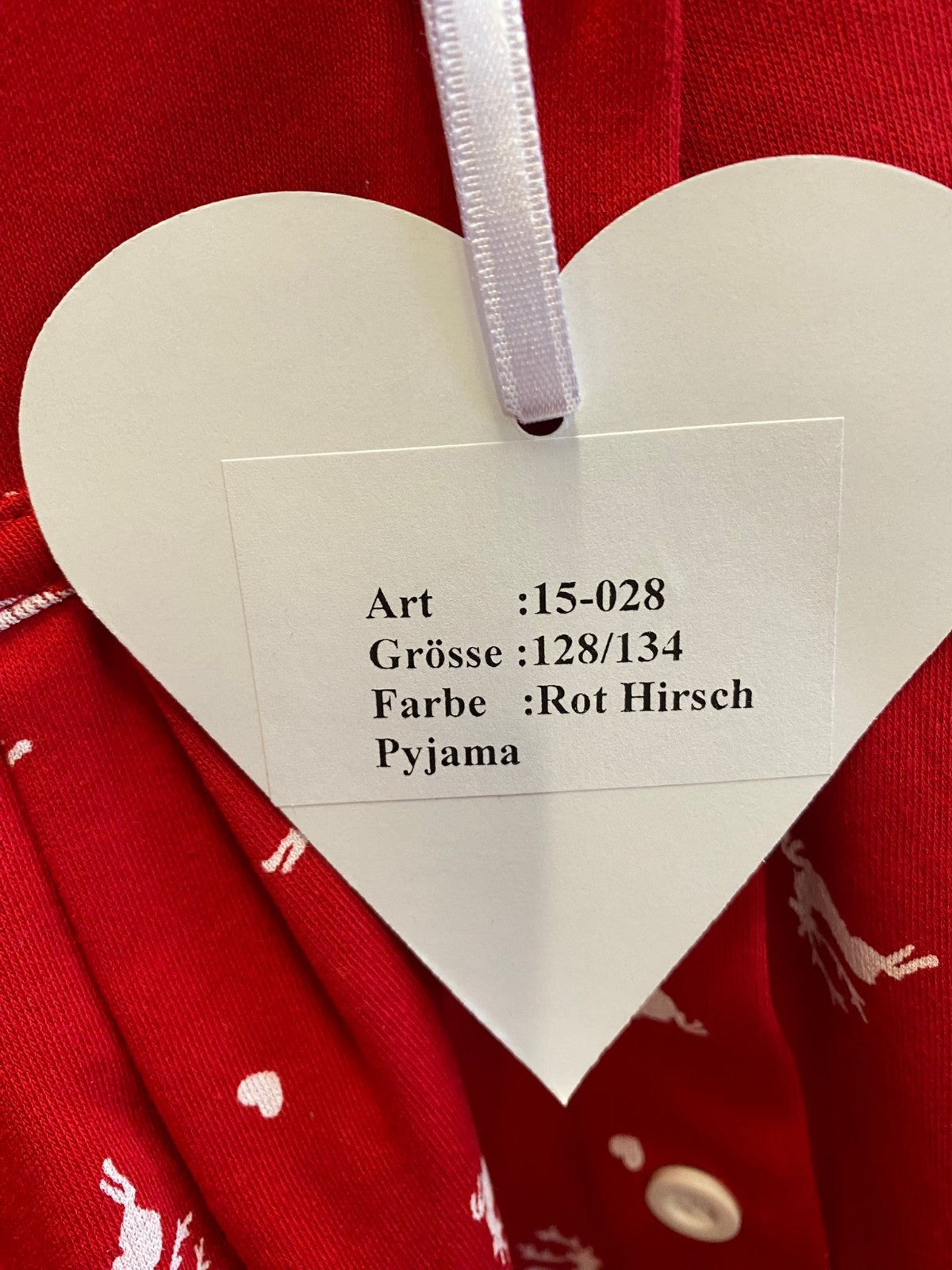 Louis & Luisa Mädchen Pyjama rot kariert 100 % Baumwolle, Gr 128/134 NEU