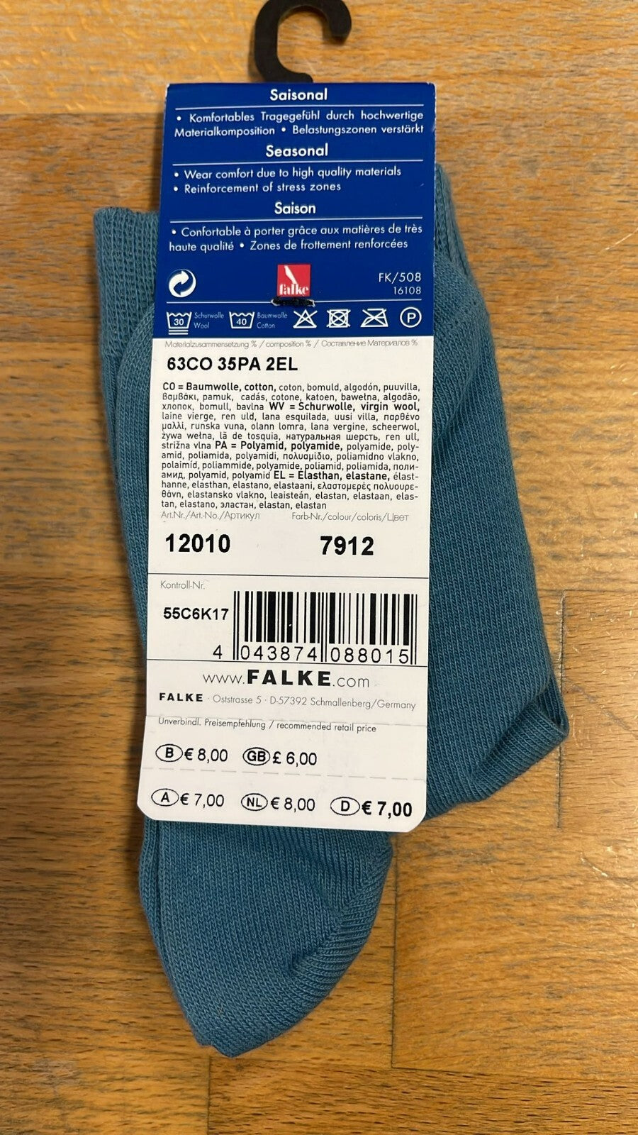 FALKE Kinder 23-26 blau mit Pferde Motiv Neu OVP