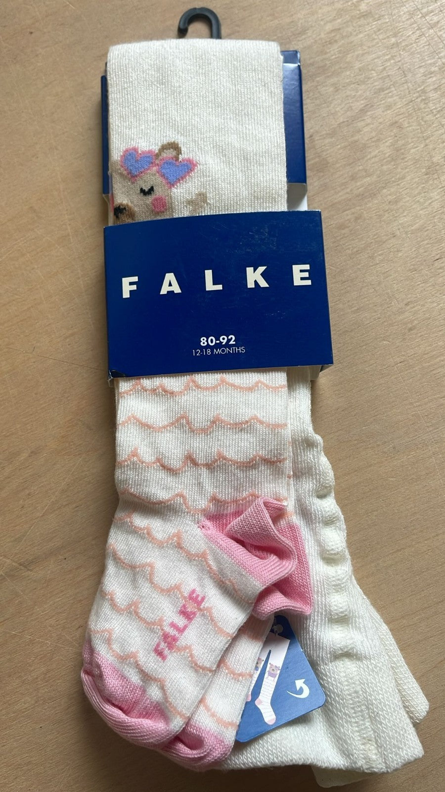 Falke Baby Kinder Strumpfhose Mädchen Pink Weiß 80-92 NEU