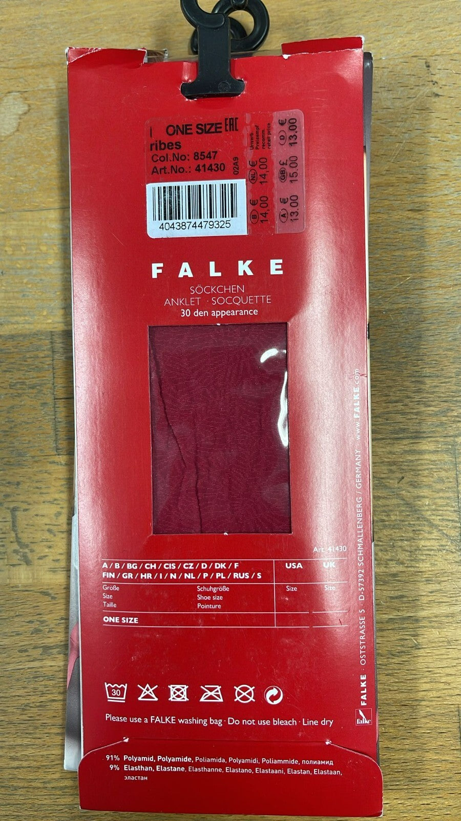 Falke Damen Feinstrumpf Söckchen - Anklet  30 DEN Onesize Neu OVP Ribes