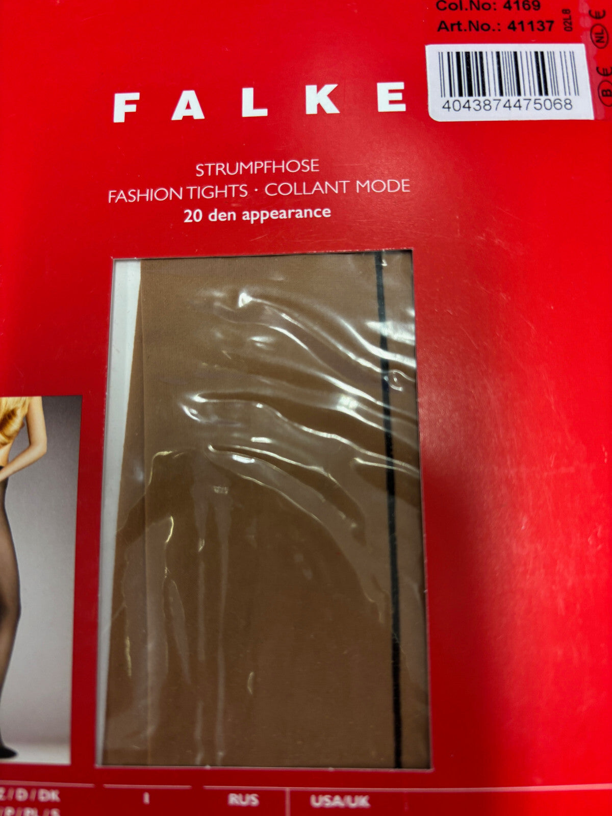 FALKE Damen Fein Strumpfhose mit Herz / Love an der Wade  S Powder 20 DEN