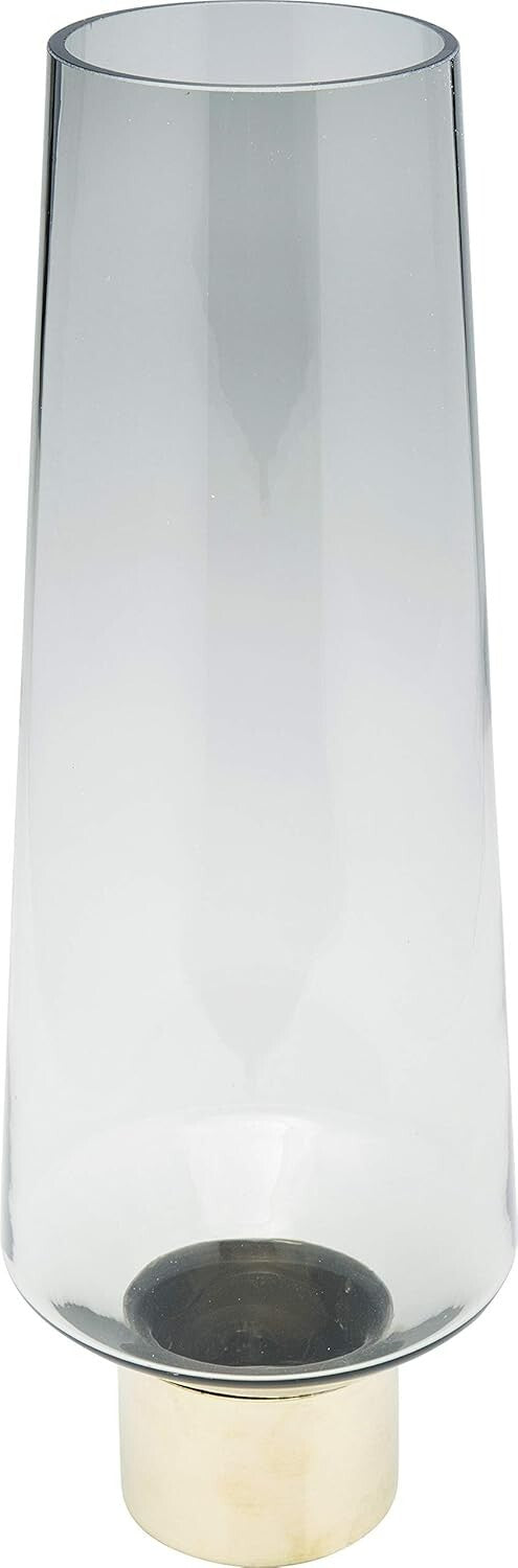 Kare Desig Vase Noble Ring, Grau/Messing ,mundgeblasen, Unikat, 40x14x14 cm